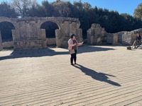 Theater, third century; tour guide Loreta, twentieth century