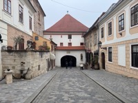Zagreb city gate with witch catcher