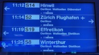 Zürich train display