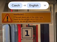 Warning sign translation