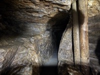 Narrow passage in the silver mine