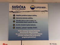 Dryer instructions at Flipper Wash